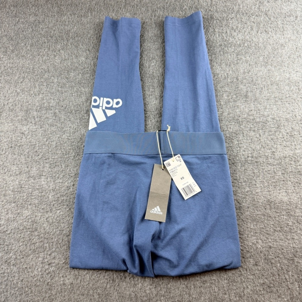 Adidas Tights Women's XS Blue W MH BOS FN6413 Leggings Logo Tech Ink